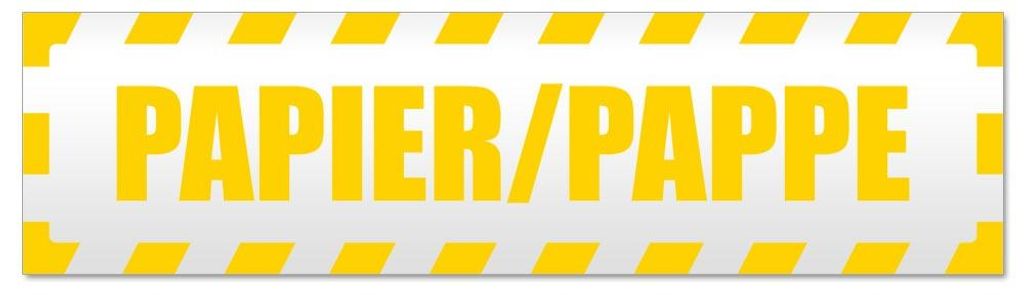 Kiwistar - Autoaufkleber - Gelb - 30 x 8 cm - Papier Pappe gestreift - Hinweis Aufkleber Sticker für Auto, Kfz, Fahrrad, PKW, LKW