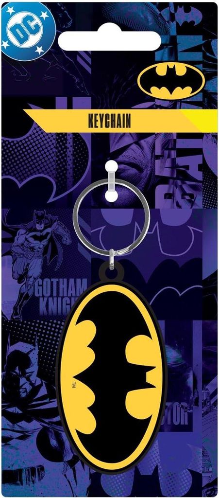 Batman - Schlüsselanhänger, PVC, Symbol PM13137 (6,5 cm x 6,5 cm x 0,3 cm) (Schwarz/Gelb)
