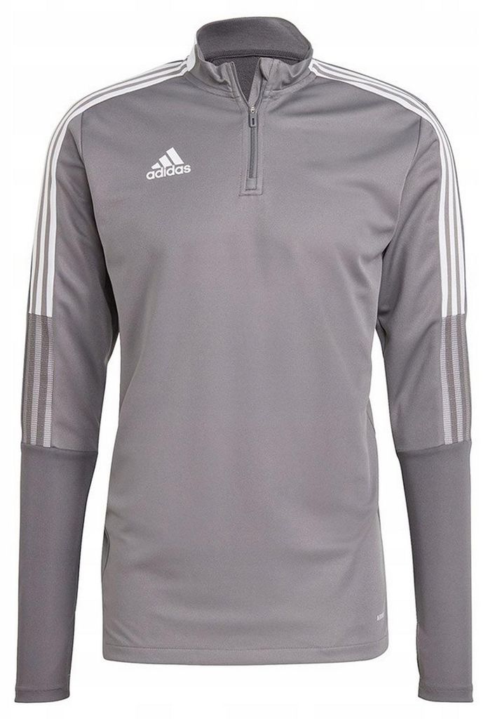 Adidas - "Tiro 21" Oberteil mit kurzem Reißverschluss für Herren - Training PP2077 (S) (Grau)