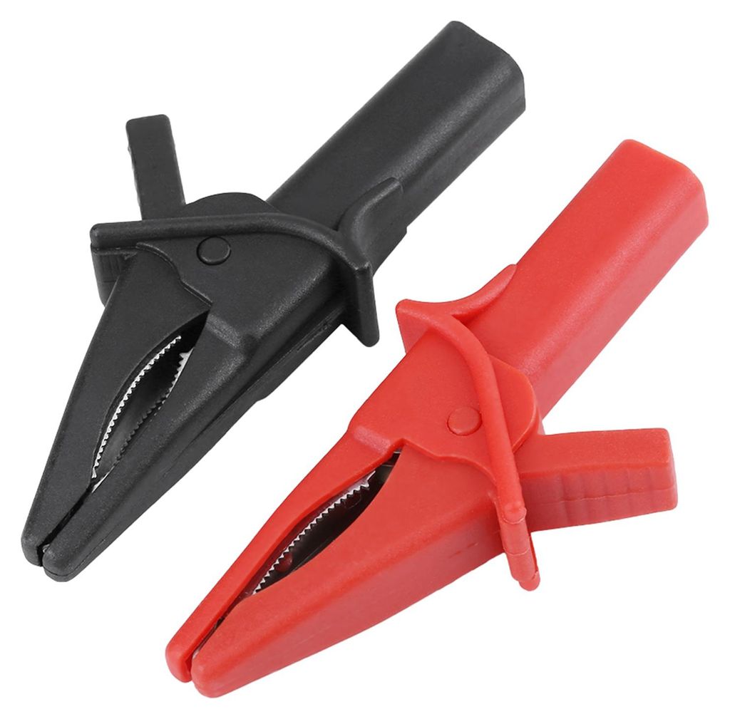 2 Stück DSO3064 HT18A Große Dolphin Gator Clips Rot Schwarz für Oszilloskop
