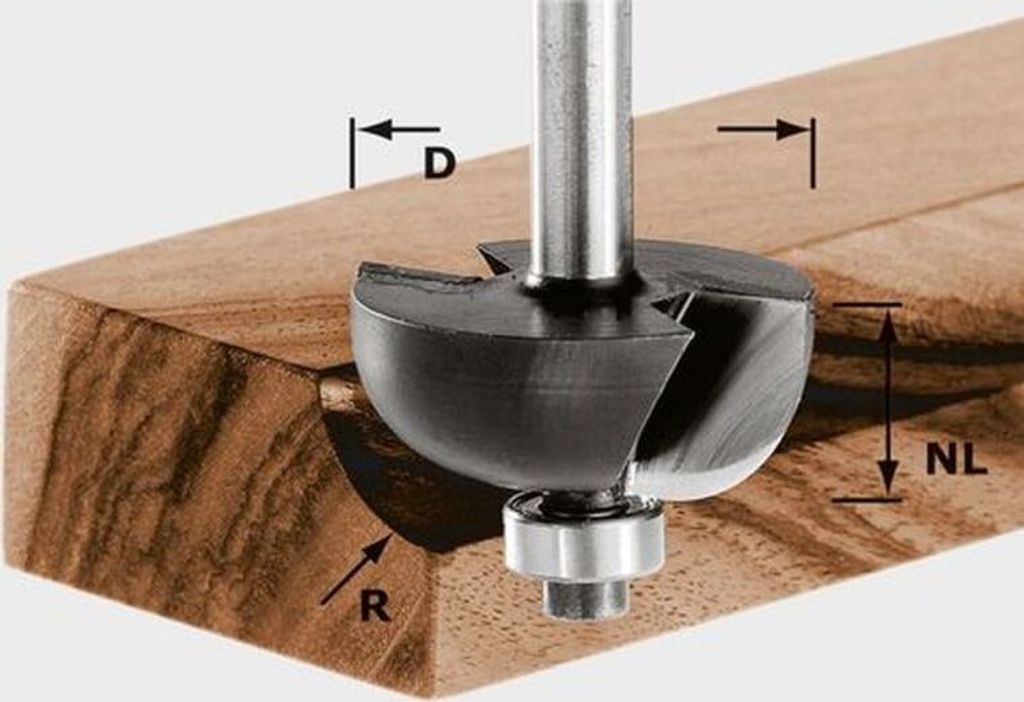 Festool Hohlkehlfräser HW Schaft 8 mm HW S8 D31,7/R9,5 KL - Produktbild 