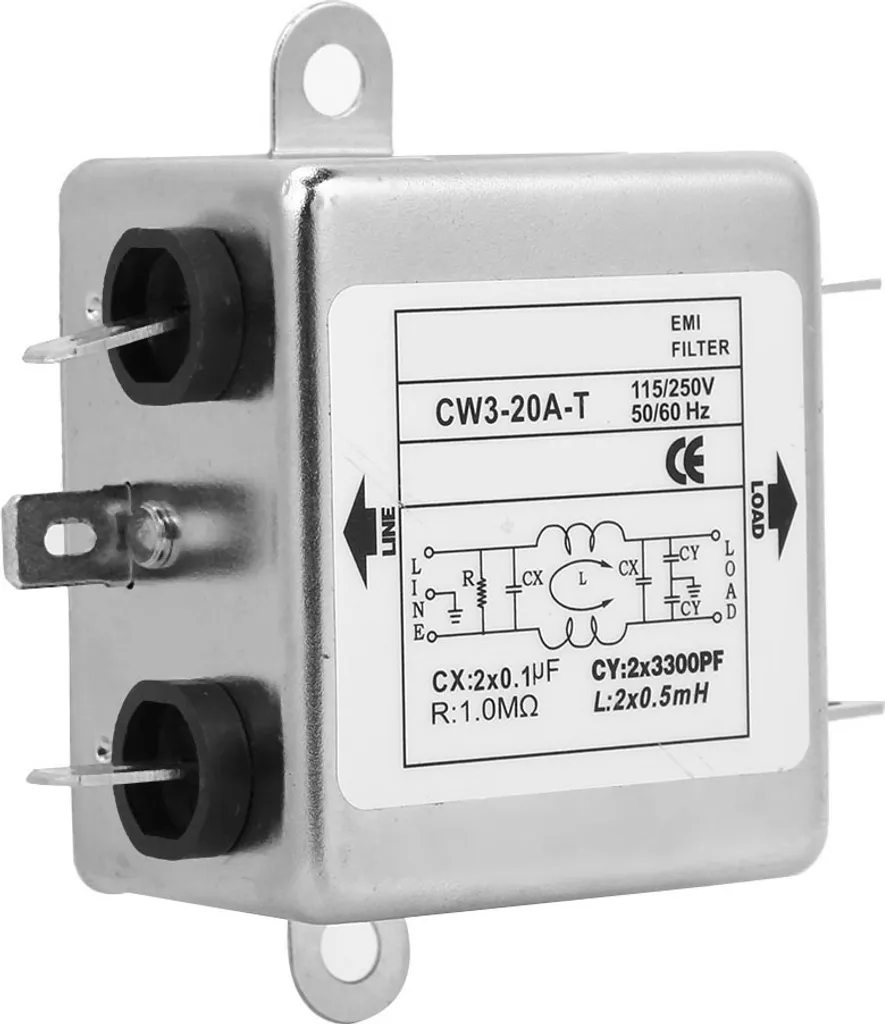 Filtro Antinterferenza 20A CW3-20A-T 250V Alimentazione AC Monofase