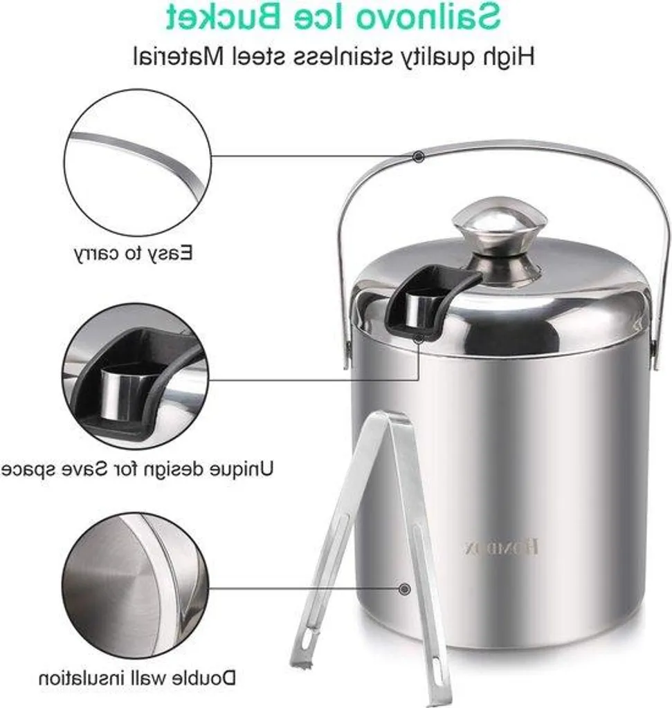 Seau Isotherme Inox pour Réceptions et Garden Party - Format Familial