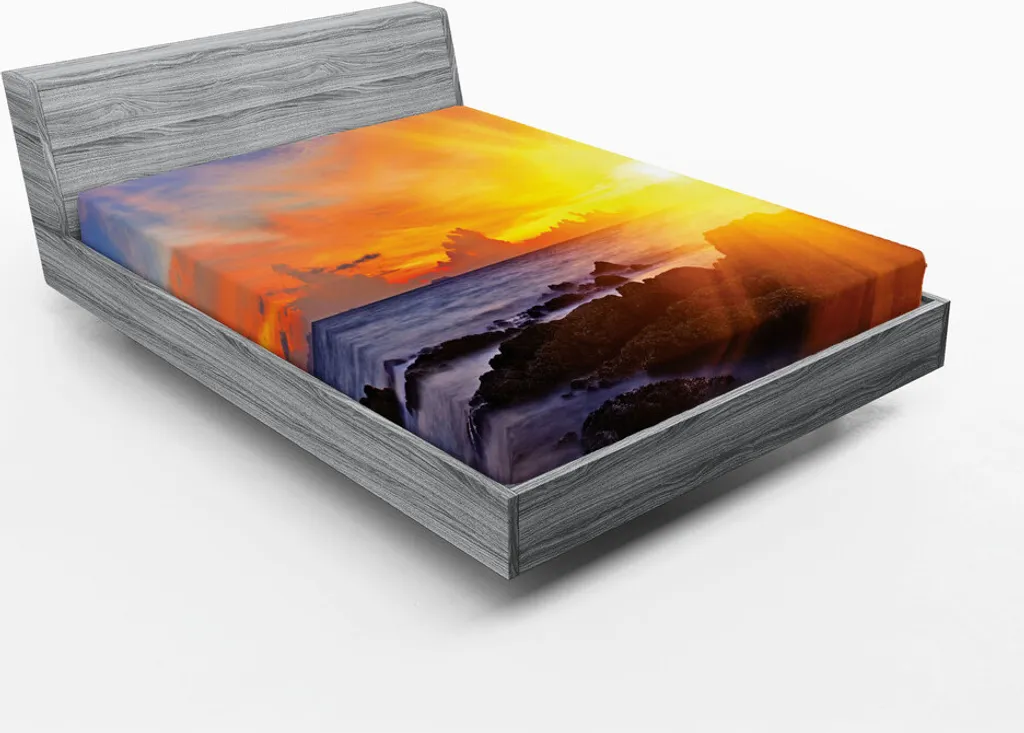 Drap-housse 180x200 Imprimé Paysage Fantaisie pour Grand Lit de Adultes