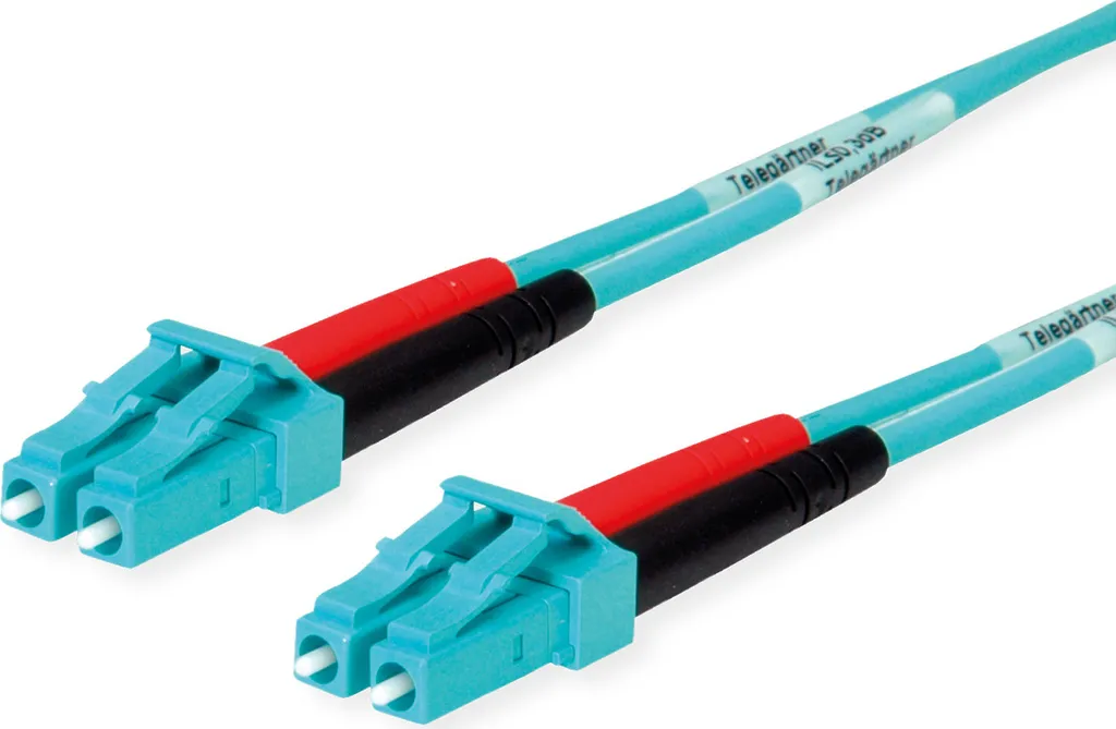 Offerta Cavo Patch Telegärtner OM3 1m LC-LC Duplex Fibra Ottica Turchese