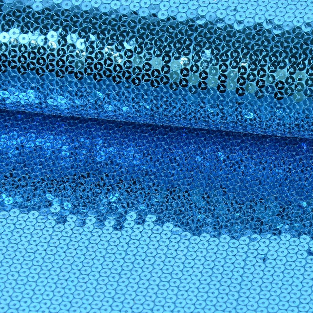 Stoff Meterware Pailletten türkis 1,3m Produktbild 