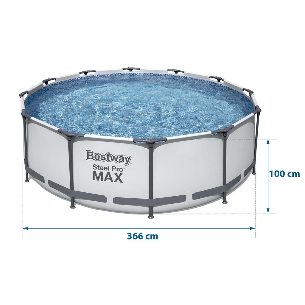 Steel Pro Max™ Frame Pool Komplett-Set, rund, mit Produktbild 33