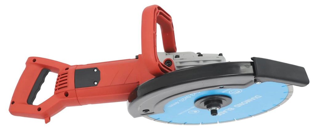 Betonsäge Fliesenschneider - Mauerschlitzer 3000W - Nass/Trocken Schnitt 220V - Wasserkühlung - Verstellbare Schnitttiefe - Orange/Schwarz/Blau