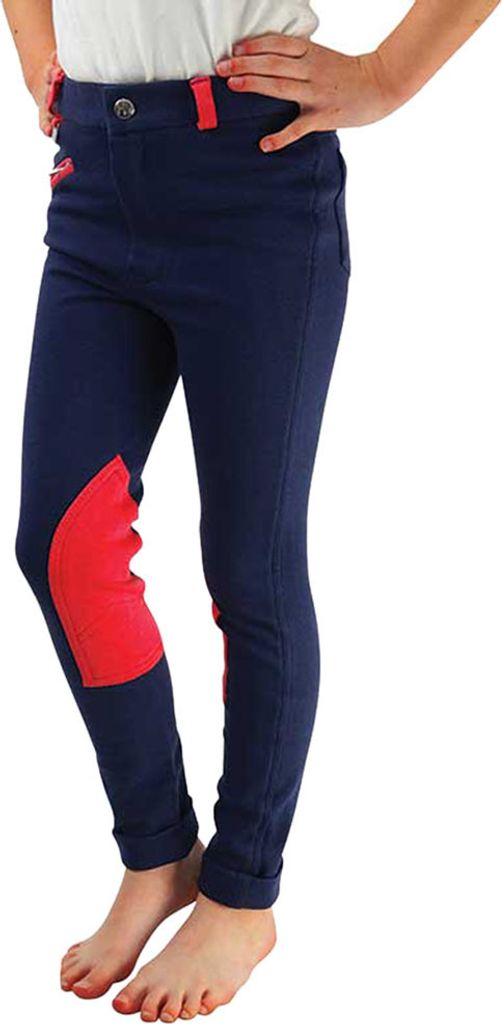 HyPERFORMANCE Kinder Reithose Belton BZ926 (51cm) (Marineblau/Rot)