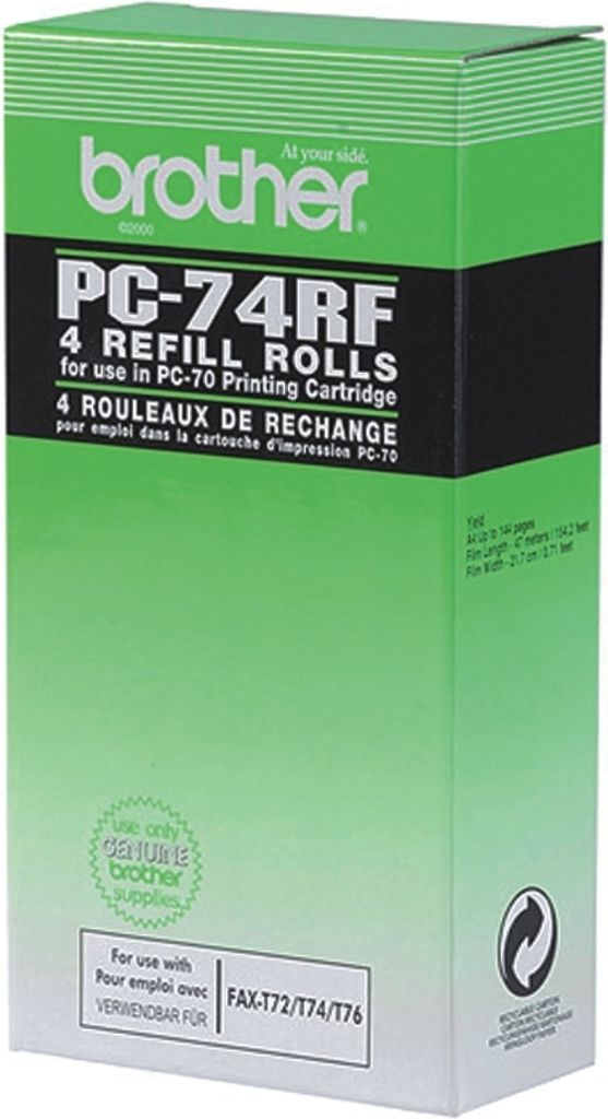 Original Thermotransferrolle für brother Fax T72 4 Rollen