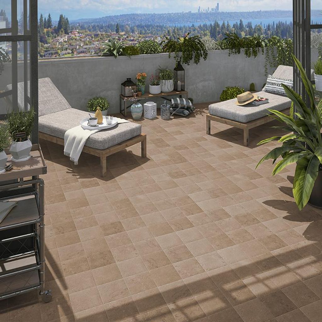 Fliese in Steinoptik Bali Sand | 20x20 cm | 1 m²/s
