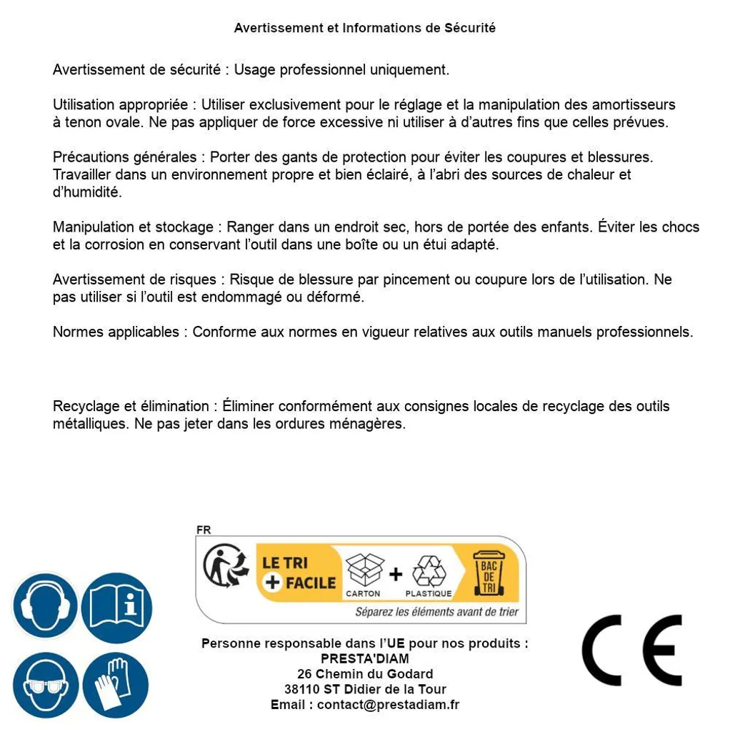 Clés de Compteur pour Maintenance Amortisseur - Usage Technique - 8