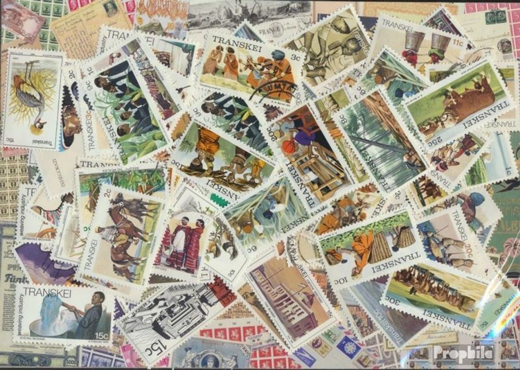 Briefmarken Südafrika - Transkei 100 verschiedene Marken