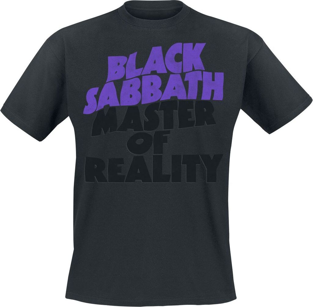 Black Sabbath T-Shirt Herren Master Of Reality Tracklist schwarz L