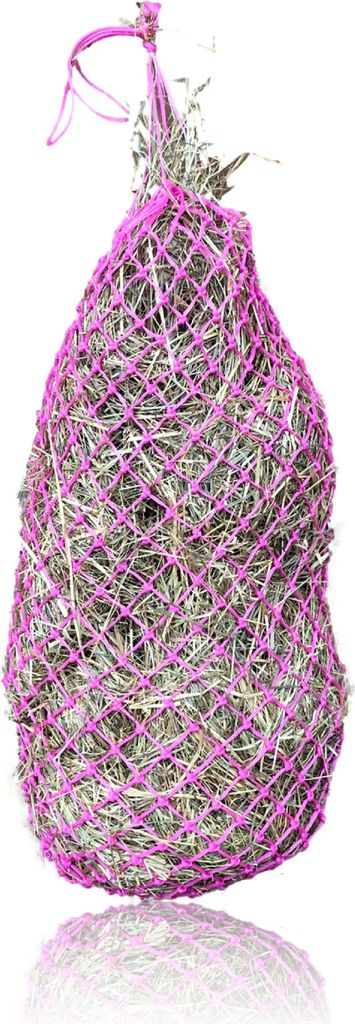 Heunetz für Pferde engmaschiges Heunetz in pink - Maschenweite 3x3 cm Füllgewicht 3-4 kg