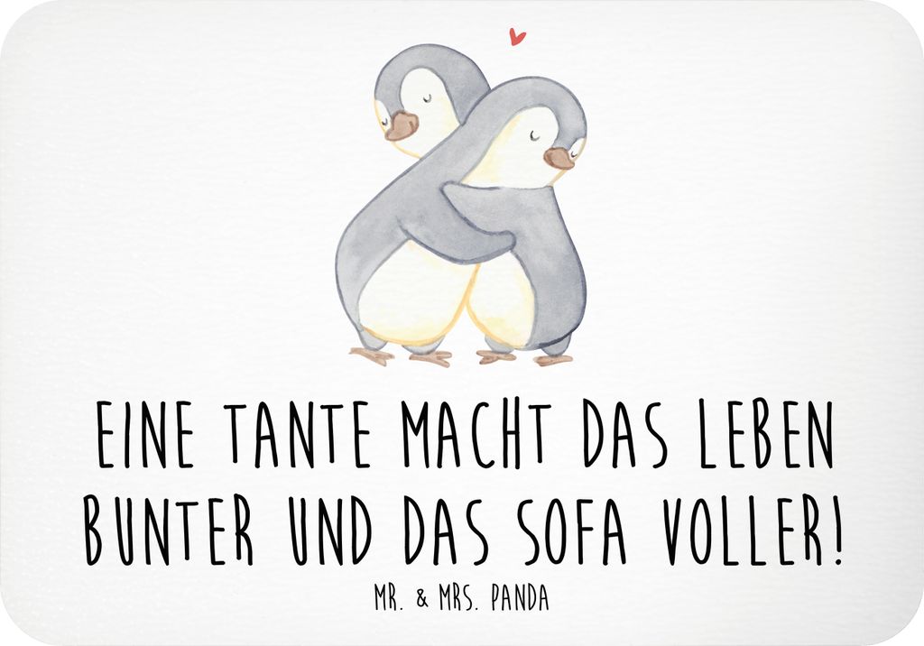 Mr. & Mrs. Panda magnet Bunte Tante - Weiß - Geschenk, Geschenke, Neffe, Sofa, Kühlschrankmagnet, haftmagnet, küchenmagnet, whiteboardmagnet, Pi...