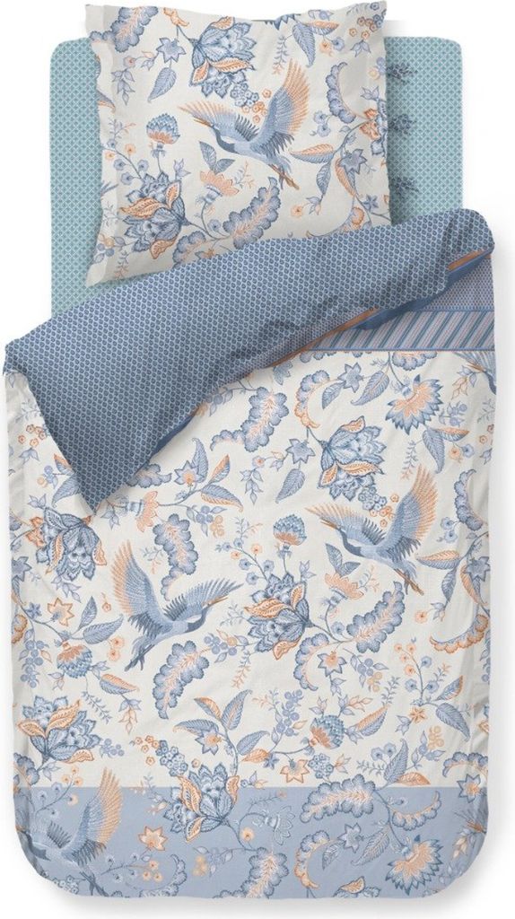 Pip Studio Spannbettlaken Startile Light Farbe Dunkelblau, Größe 160x200x25