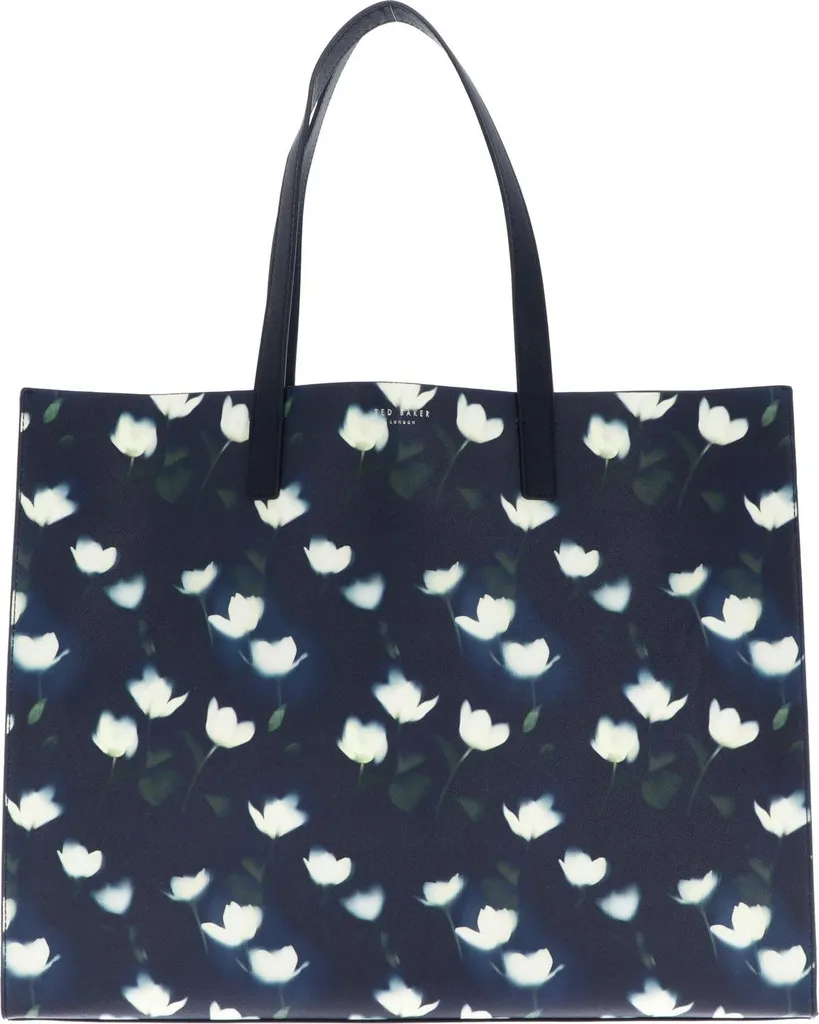 Ted Baker Tulipon XL Navy: Borsa a Tracolla Icon Bag con Stampa Tulipani
