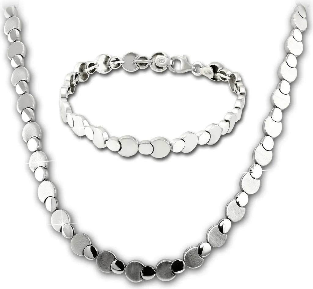 Bijoux Argent 925 hypoallergénique : Ensemble Collier Bracelet Femme