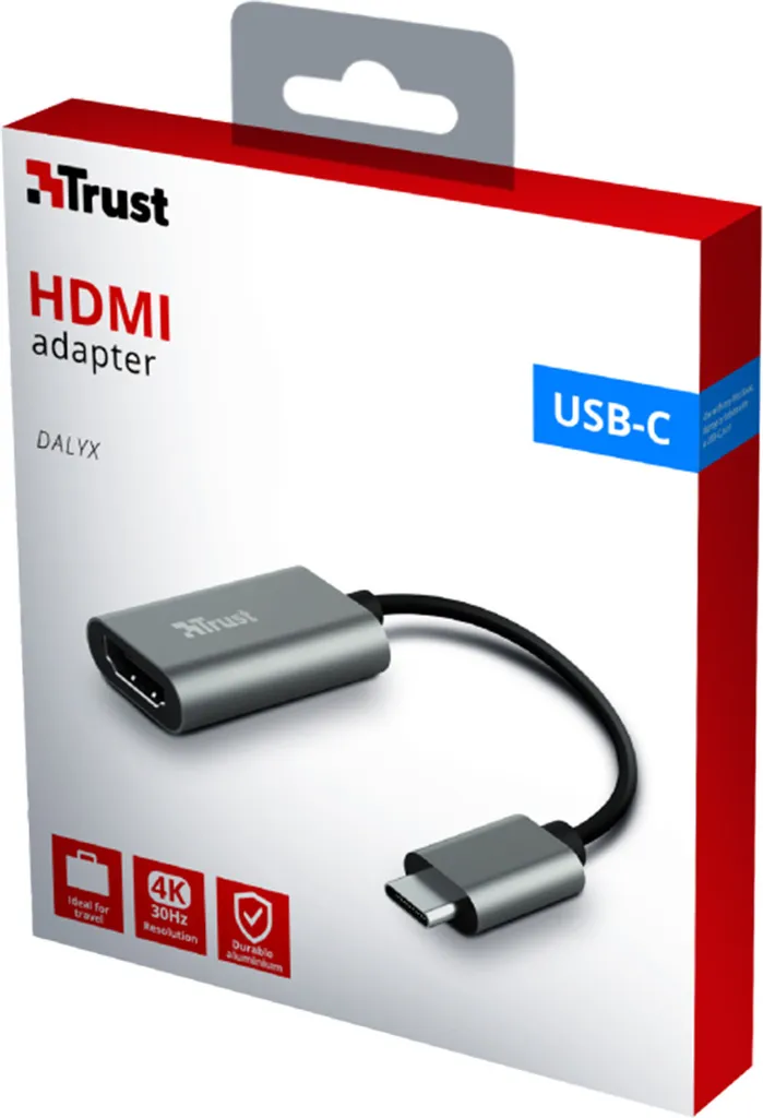 Trust Dalyx Adaptateur USB HDMI : Solution Double Écran 4K Gris Sidéral - 7