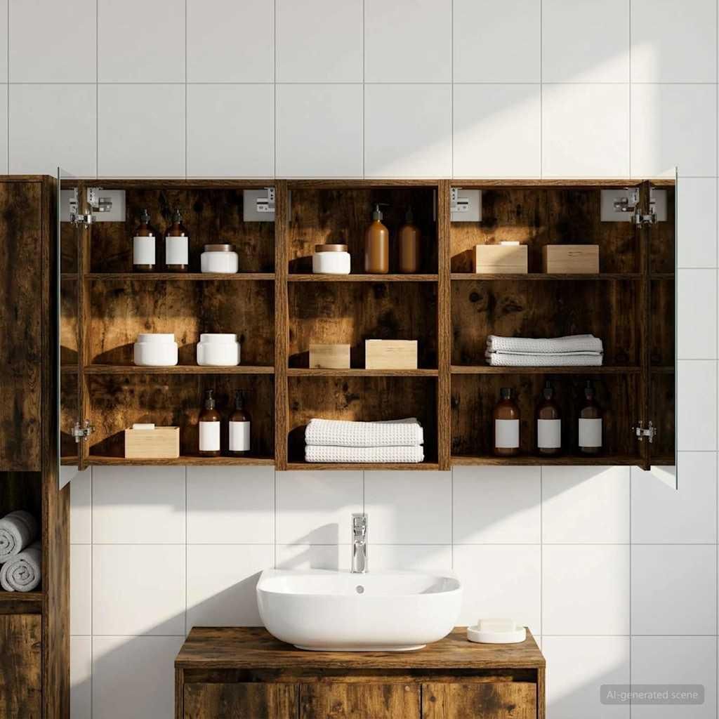 Maison Exclusive - Badezimmerschrank-Set 3 pcs 140 x 14,5 x 70 cm Holzwerkstoff