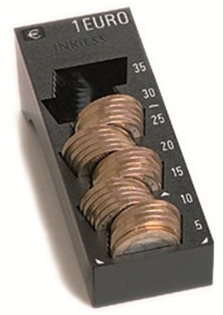 Einzelmünzbehälter Minikord 1 Euro schwarz Produktbild 