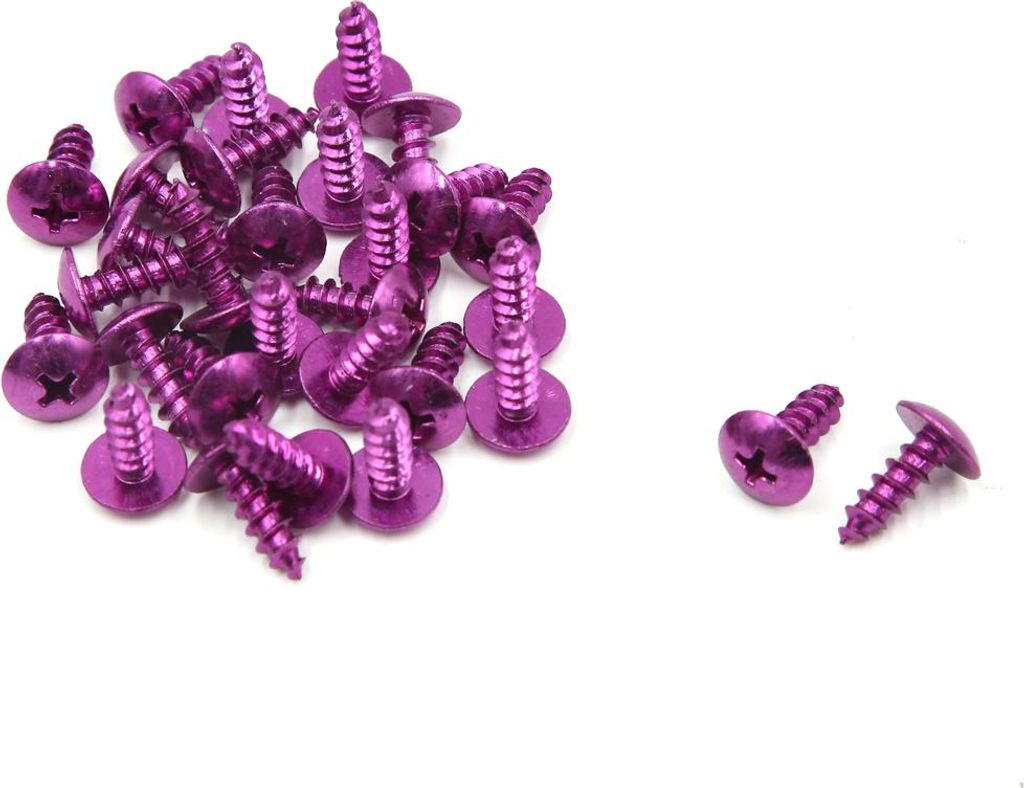29Stk Universal Motorrad Roller Remontage Runde Kreuz Kopf Schrauben Lila de