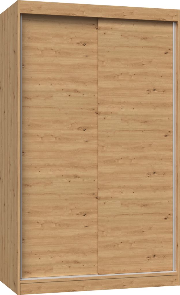Kleiderschrank 120 cm mit Schiebetüren RANNO 1 – Eiche artisan