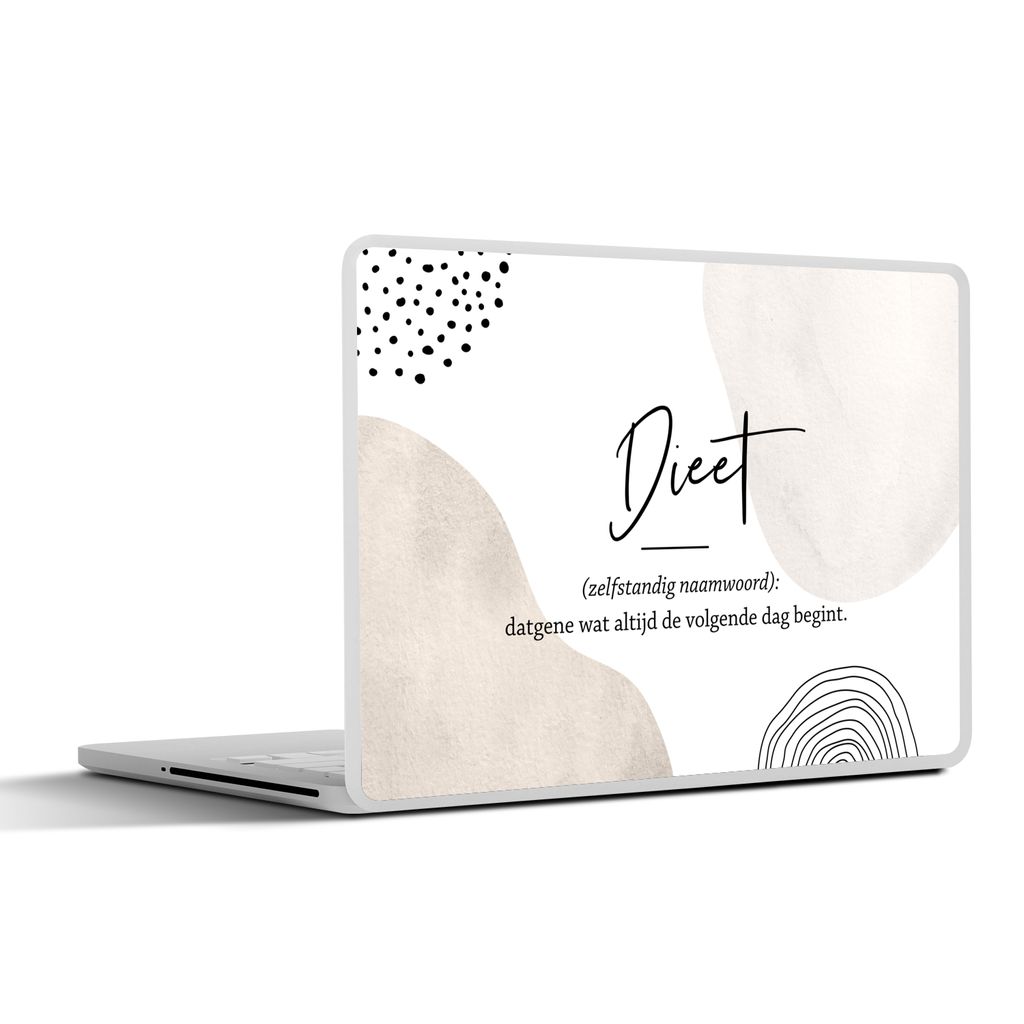 MuchoWow Laptop Aufkleber Sticker Cover Sprichwörter - Zitate - Diät - Wörterbuch - Diät Definition 36.5x27.5 cm - Laptop-Sticker
