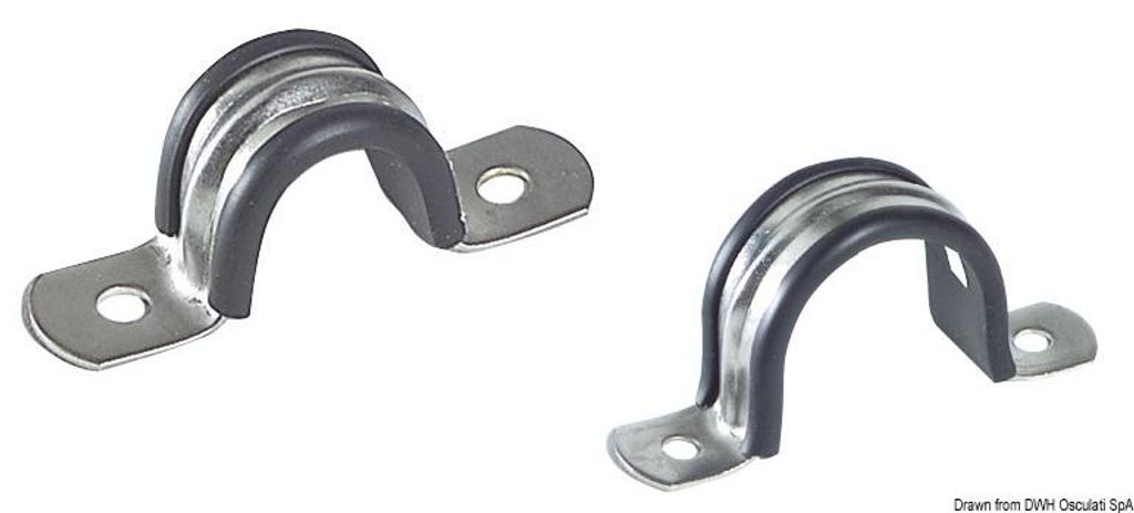 U-clip rubber-coated AISI 304 50 mm Osculati 18.040.50