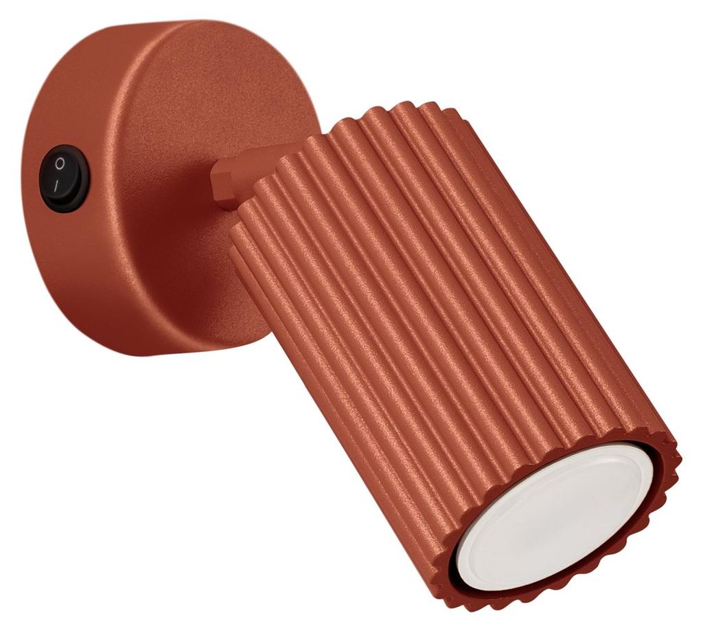 Applique KARBON rouge ocre avec interrupteur 1xGU10 10W Image du produit 