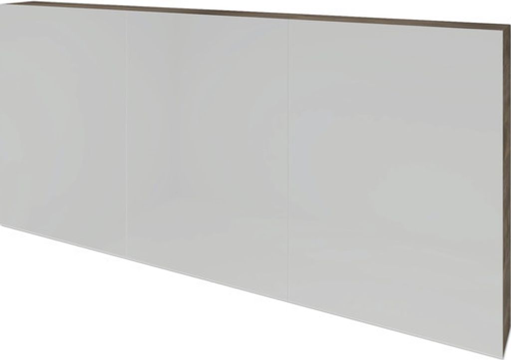 Spiegelschrank Sanox 140 x 13 x 65 cm espresso 3-türig