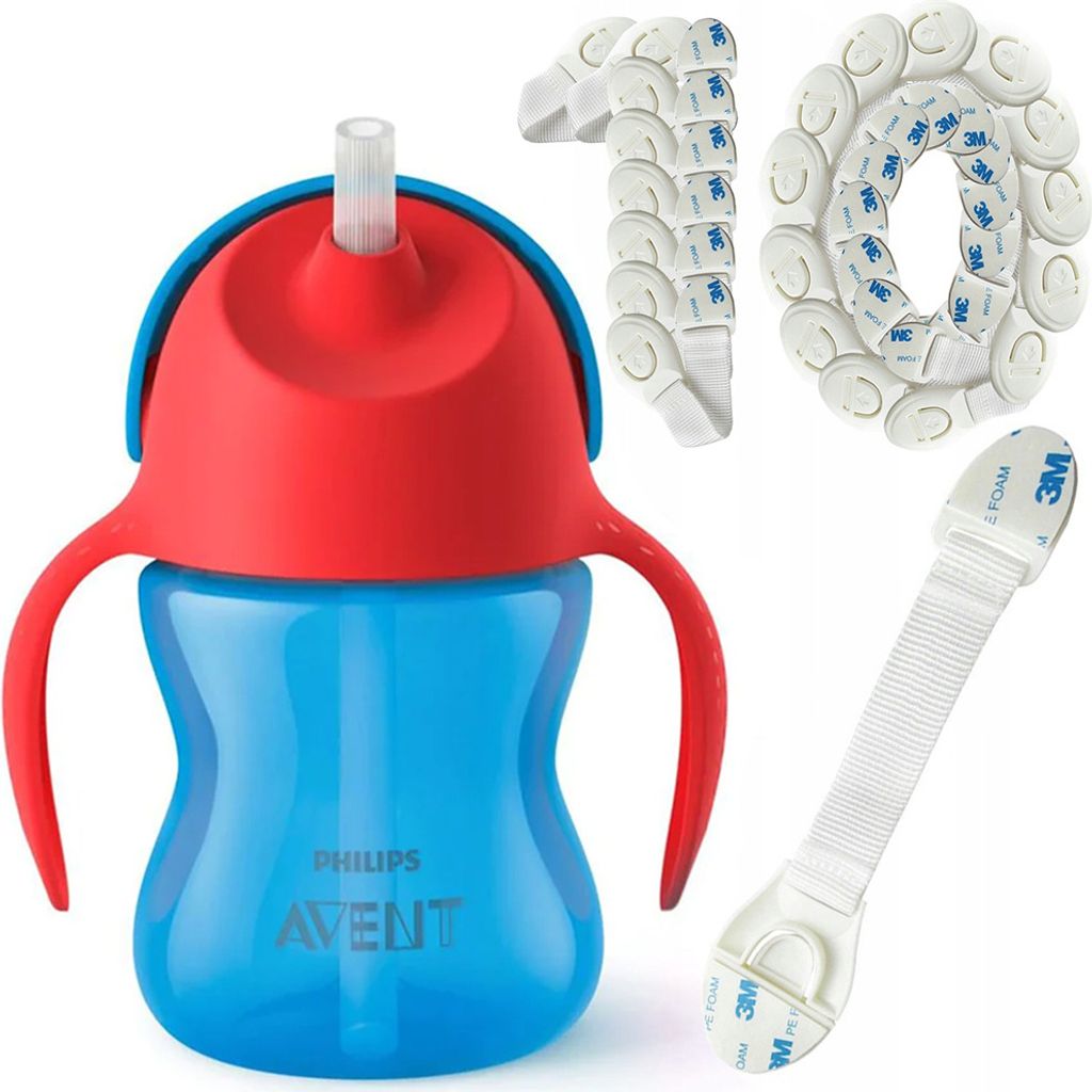 Philips Avent Trinklernbecher SCF79601 Strohhalm 200ml 10x Kindersicherung