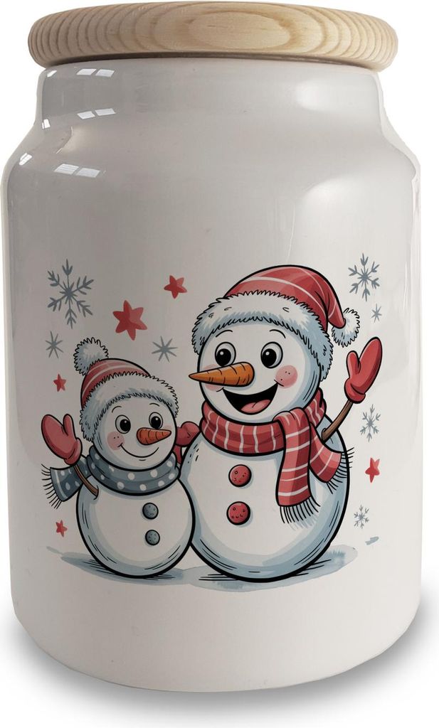 Cartoon Schneemänner Schneeflocken Keksdose n