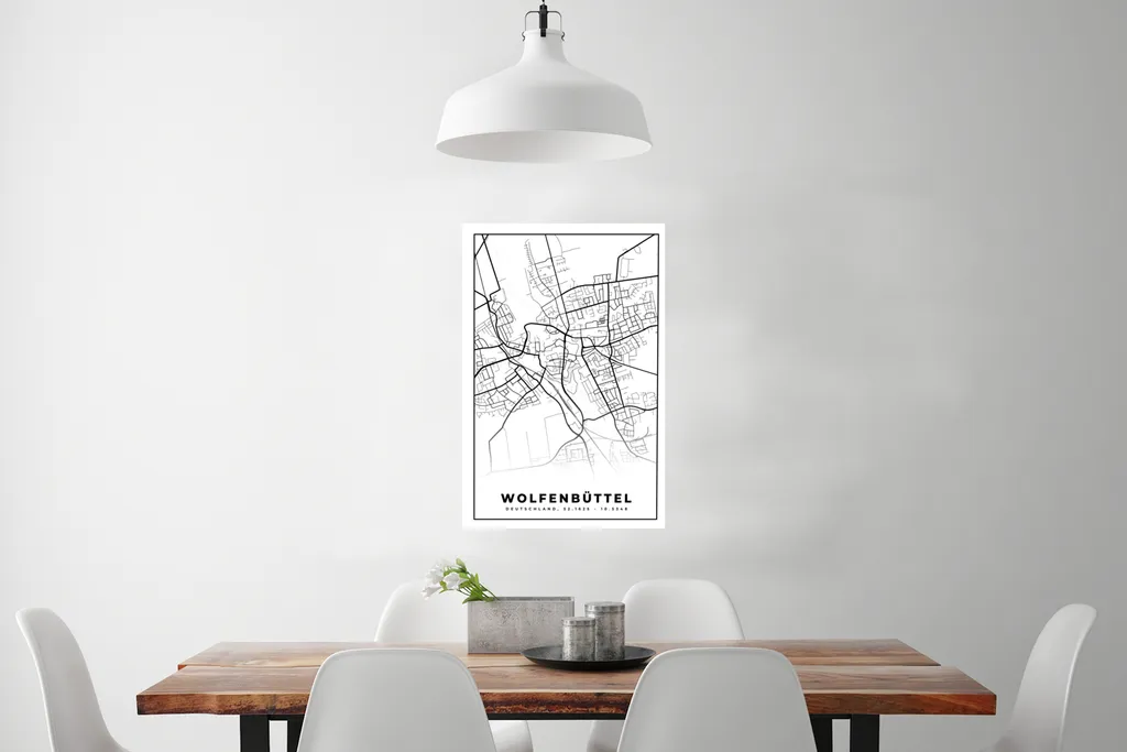 Outdoor-Poster 'Dokkum Stadtplan' – Gartenposter 60x90 Cm, Schwarz-gold, Wetterfest