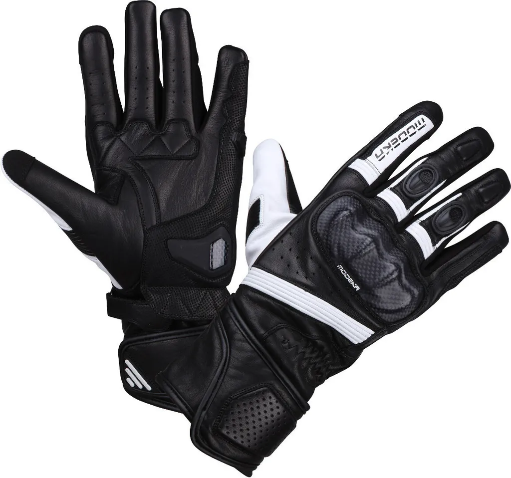 Gants de moto avec coque de protection et paume en cuir renforcé