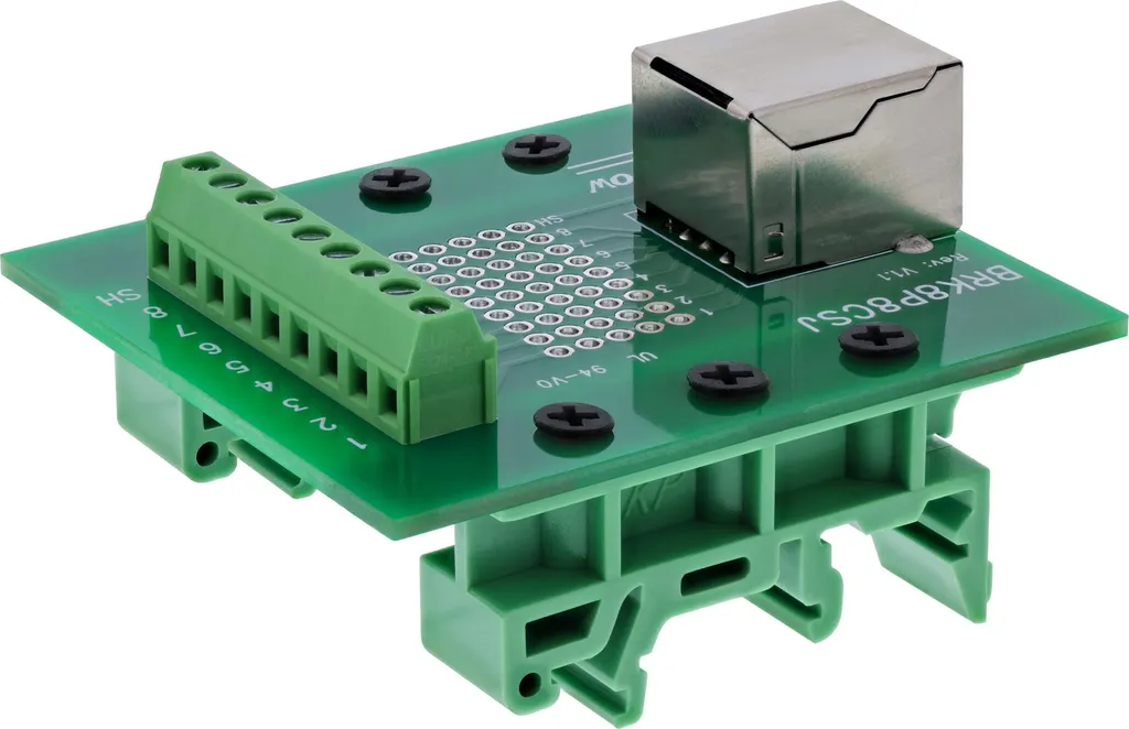 InLine Bornier RJ45 Droit Haute Performance pour Installation Rail DIN