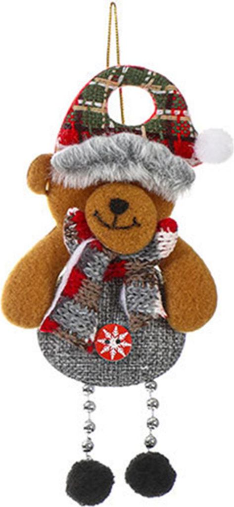 Weihnachtsdekoration zum Aufhängen, 3D-Weihnachtsmann, Schneemann, Rentier, Bär, Stoffpuppe, Pompom-Bein, niedlich, handgefertigt, für Feiertage...