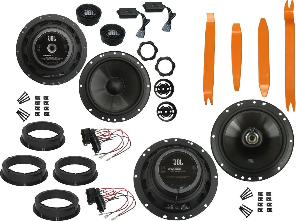 JBL Lautsprecher für VW Crafter II Bj 17 - 22 Tür Vorn hinten Ausbaubügel 1200 W