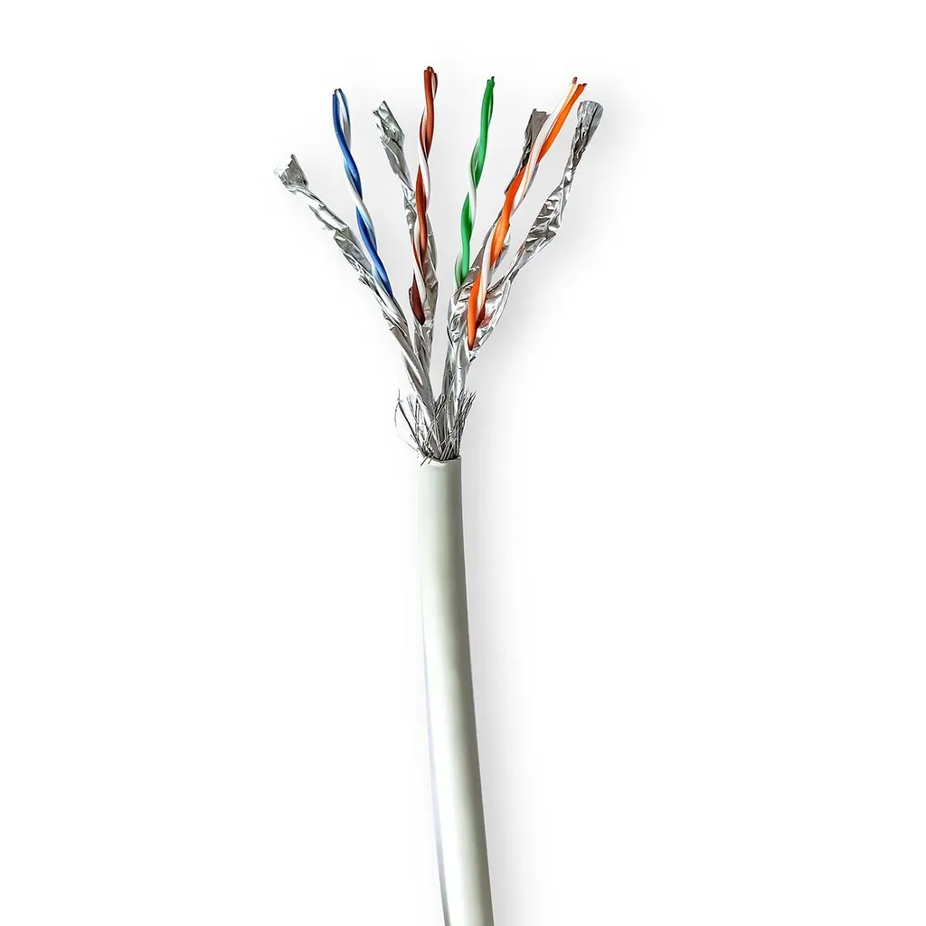 Câble Réseau CAT7 Blindé 305m en Cuivre Massif Gris pour Débit Rapide