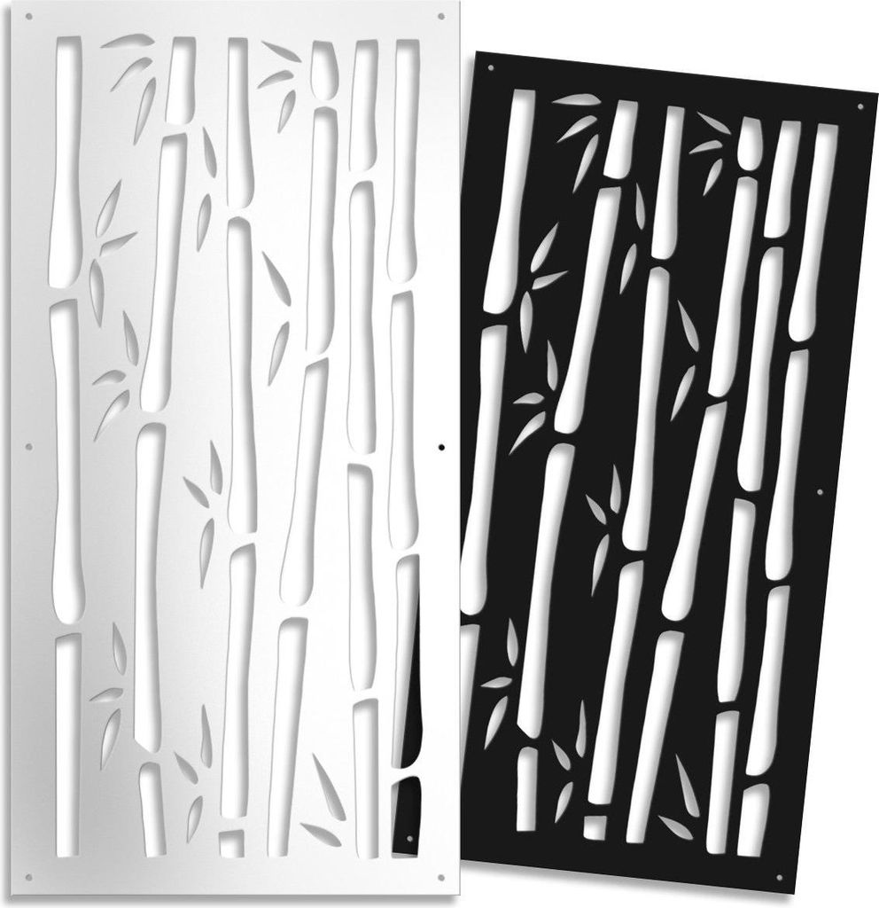 BAMBU – Perforiertes PVC–Panel – Sonnenschutz 47x94 cm schwarz