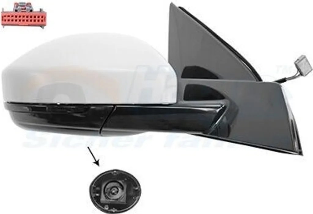 Rétroviseur extérieur chauffant pour LAND ROVER Discovery Sport L550 droit