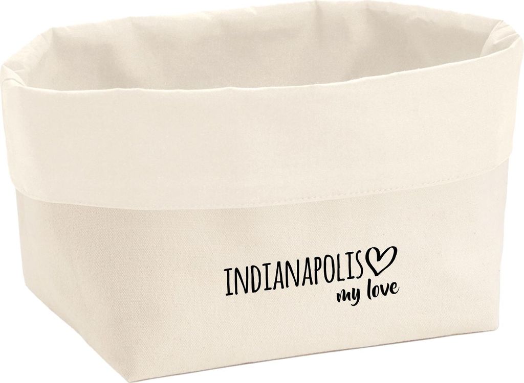 Huuraa Organizer Indianapolis my love 8 Liter Large Canvas Baumwolle Utensilo Geschenkidee