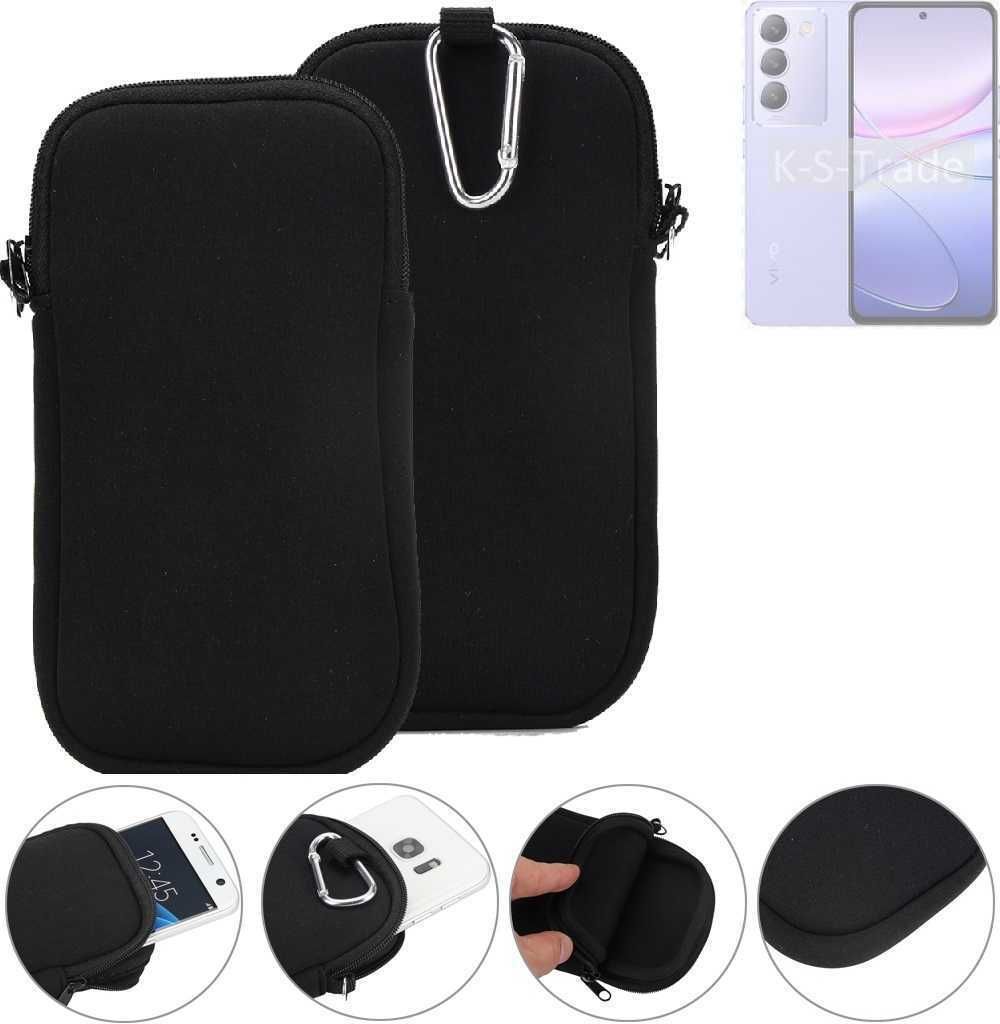 K-S-Trade Neopren-Hülle Handyhülle kompatibel mit Vivo V40 SE 5G Schutzhülle Neoprenhülle Sleeve Schutz-Hülle Gürtel Tasche Case Holster