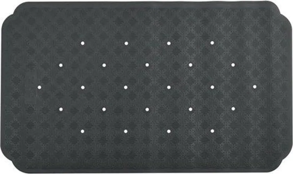 Tapis de douche antidérapant pour seniors et enfants noir 70x40 cm