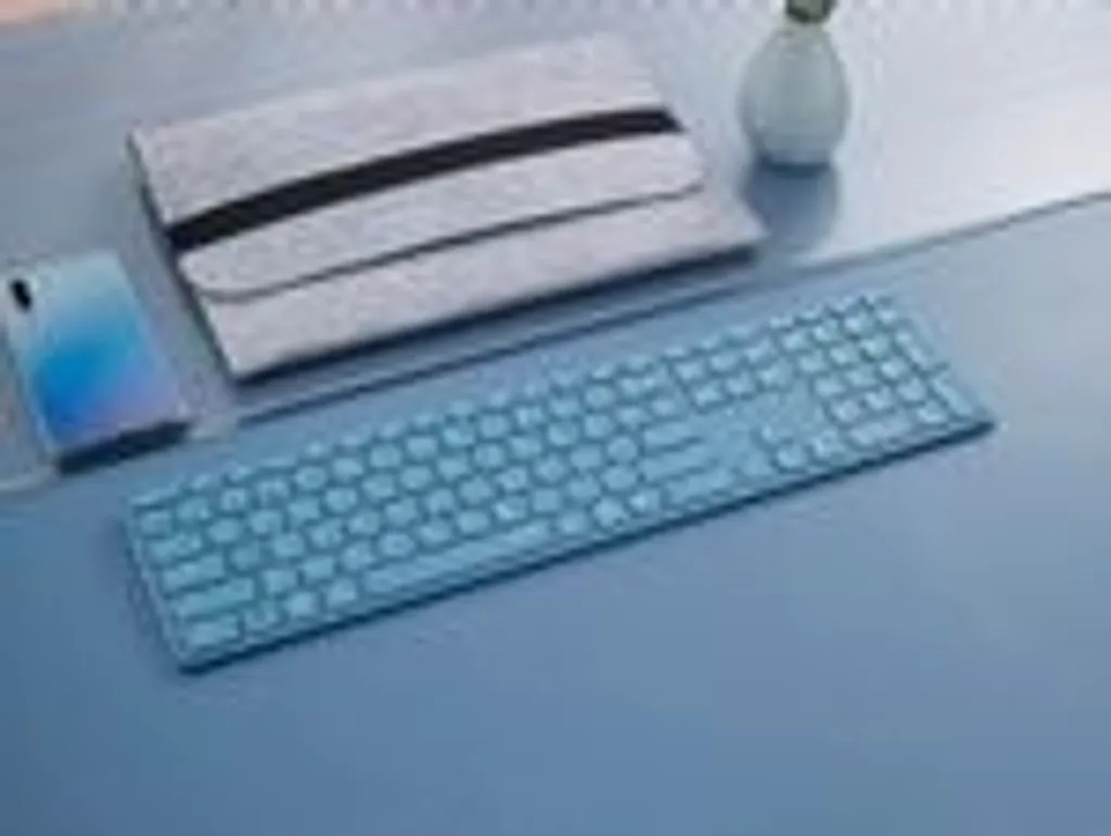 Clavier Sans Fil Rapoo E9800M Bluetooth pour Bureau et Tablette Bleu - 4