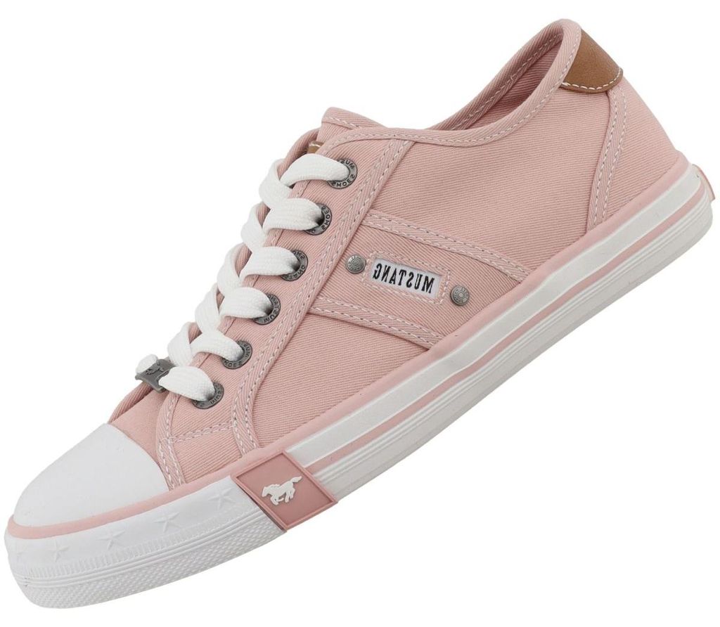 Sneaker da donna Mustang in tela color rosé Immagine del prodotto 