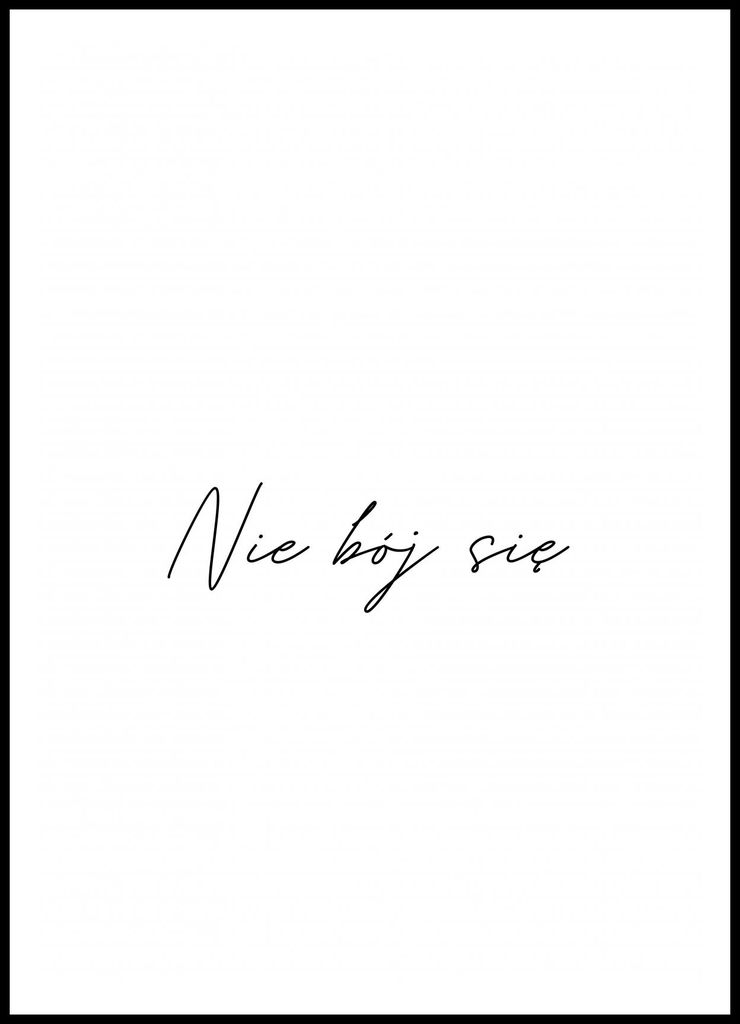 Poster 70x100cm Mit Schriftzügen Moderner Spruch Hab keine Angst