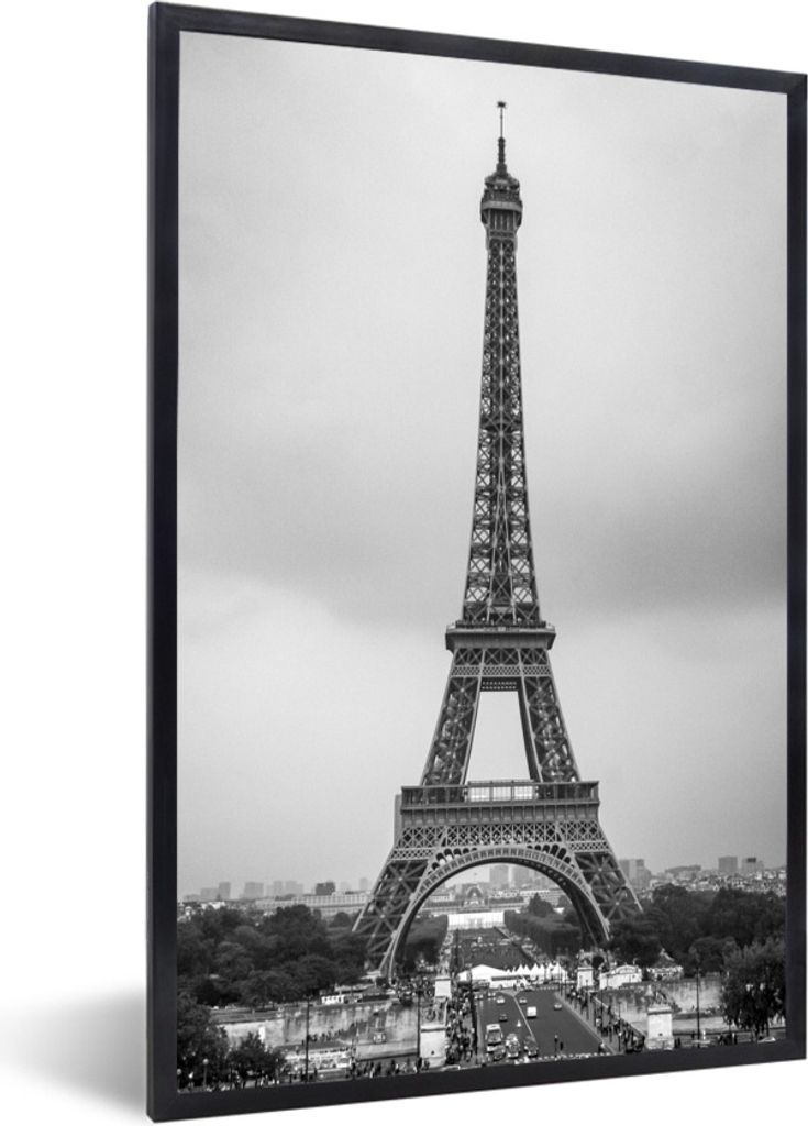 MuchoWow Gerahmtes Poster Der Eiffelturm 20x30 cm - Poster mit Schwarzem Bilderrahmen Wandposter Rahmen Foto Bilder - Drucken - Bilder Poster im ...