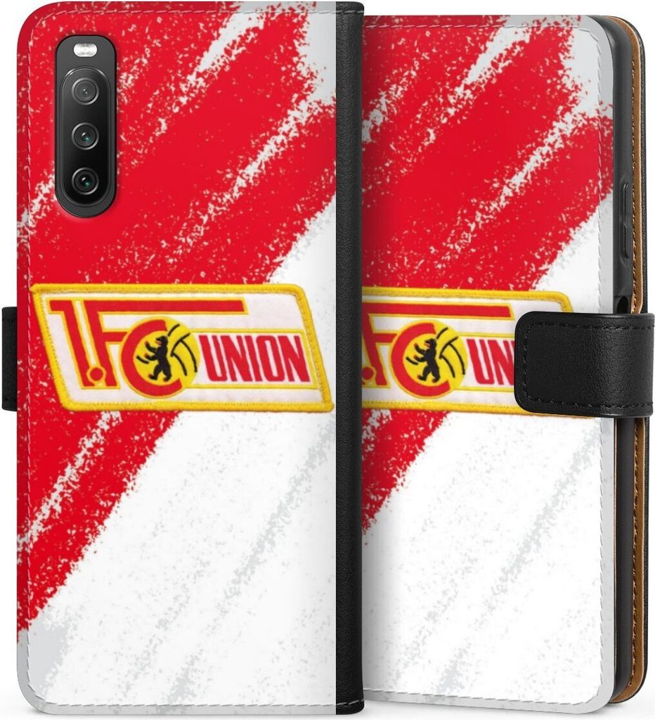 DeinDesign Klapphülle für Sony Xperia 10 IV Handytasche Lederhülle Tasche 1. FC Union Berlin Logo Offizielles Lizenzprodukt